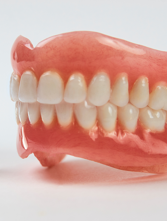 Set of full dentures in Stratford